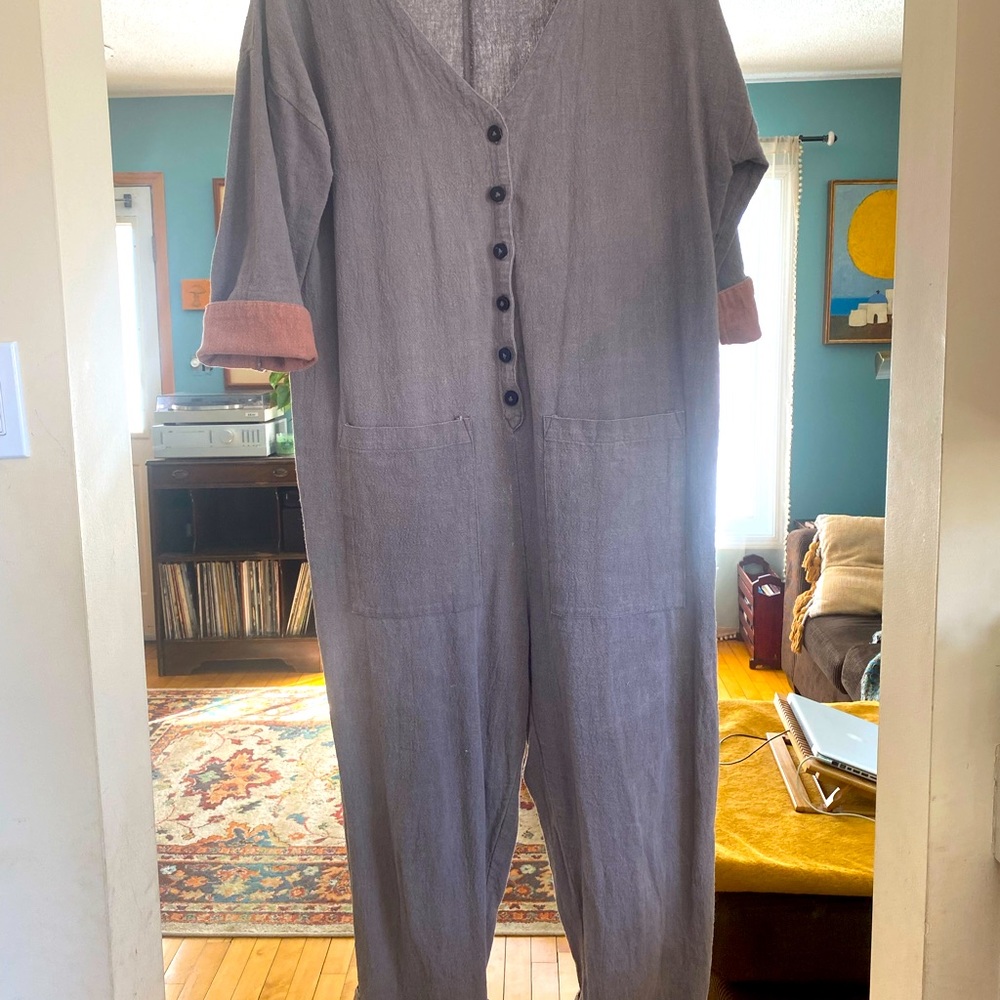 Happy French Gang utility style jumpsuit